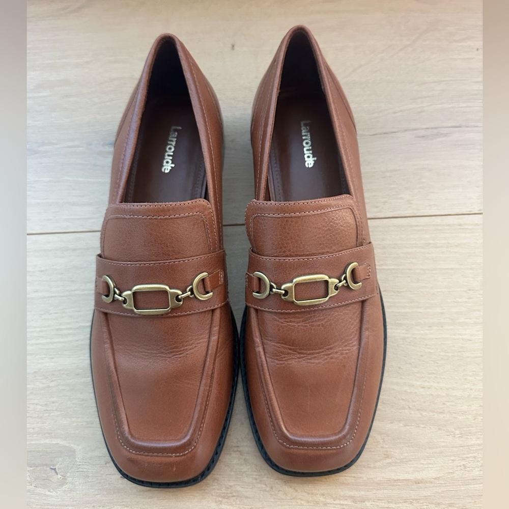 Larroude Patricia Loafer in Mocca Leather